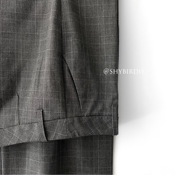 NEW JACOB Wide Leg Dress Pants in Glen Plaid - Picture 16 of 16